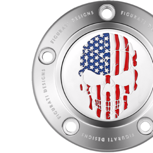 Timing Cover - 5 Hole - Skull - Stainless Steel