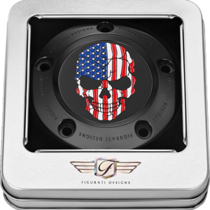Timing Cover - 5 Hole - Skull - Black