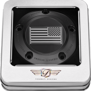 Timing Cover - 5 Hole - American Flag - Contrast Cut - Black