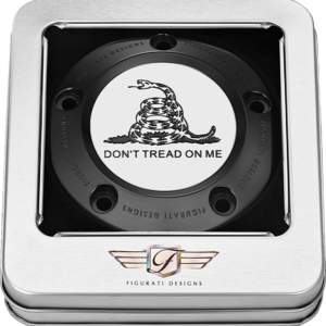 Timing Cover - 5 Hole - Don't Tread on Me - Black