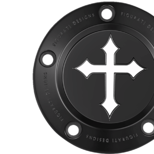 Timing Cover - 5 Hole - Cross - Black