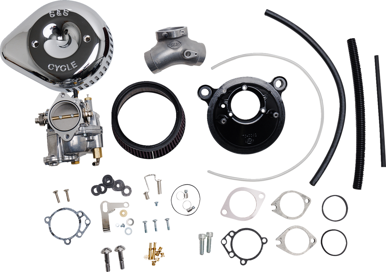 Super G Carburetor with Stealth Air Cleaner Kit - Chrome - Twin Cam - Image 2