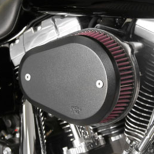 Street Metal Air Intake Kit - Flare - Black - Twin Cam