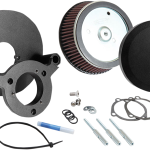 Street Metal Air Intake Kit - Hammer - Black - Twin Cam