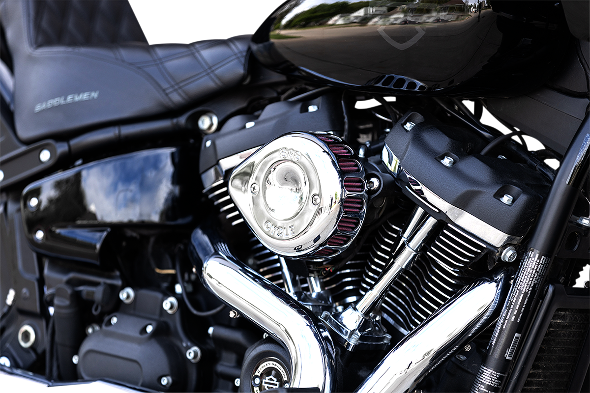 Mini Teardrop Stealth Air Cleaner Kit - Chrome - Image 3