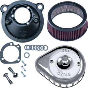 Mini Teardrop Stealth Air Cleaner Kit - Chrome