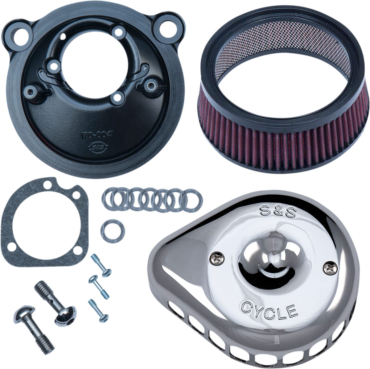Mini Teardrop Stealth Air Cleaner Kit - Chrome