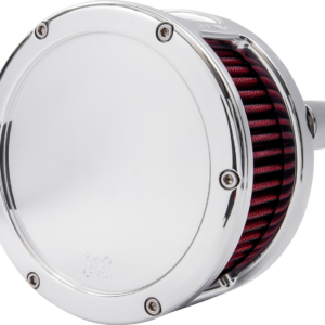 BA Series Air Cleaner Kit - Chrome - Red Filter