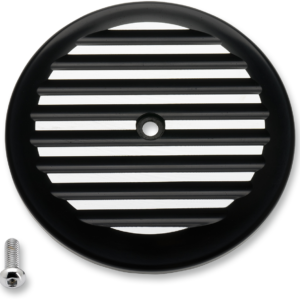 VT Air Cleaner Cover - Finned - Black/Silver