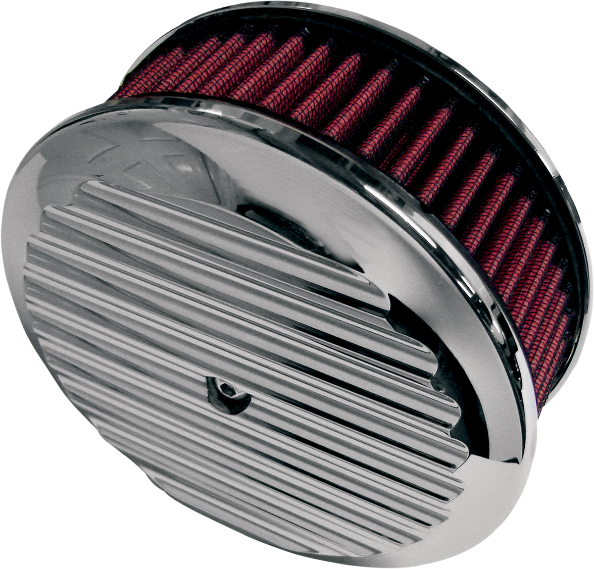Billet Air Cleaner Insert - Finned - Chrome