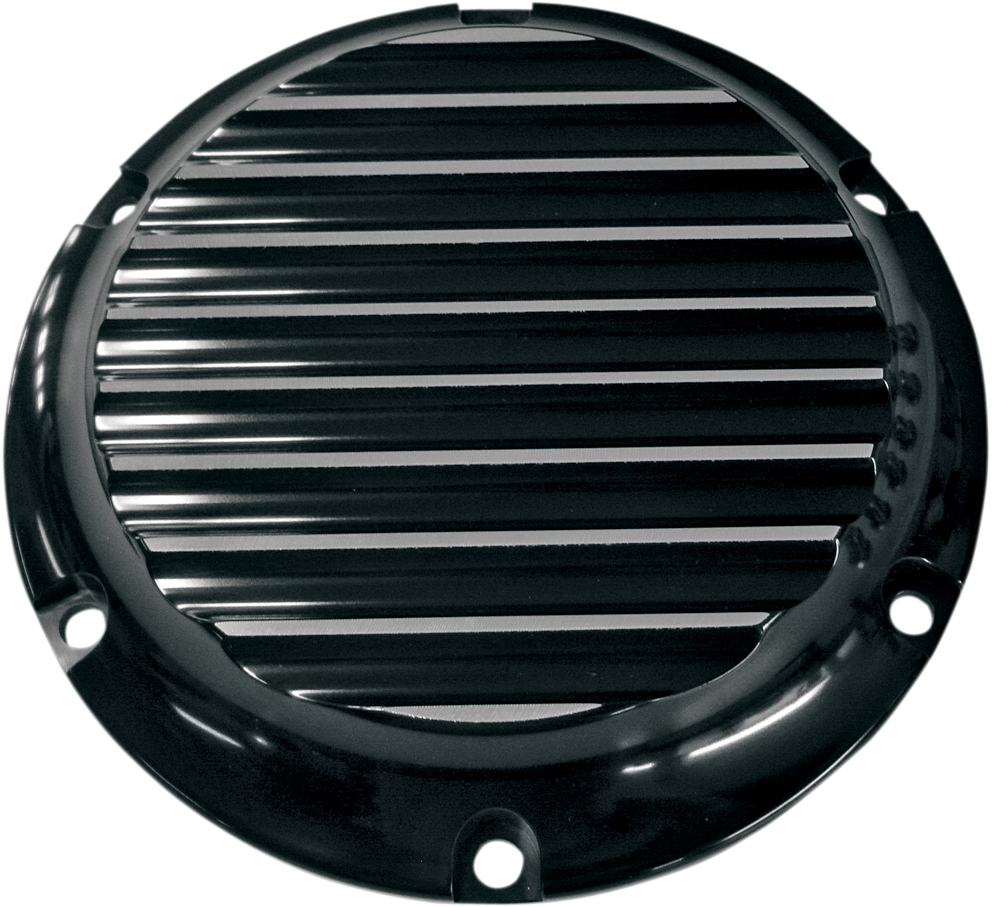 Derby Cover - Black/Silver - Finned - '04-'22 XL - Image 2