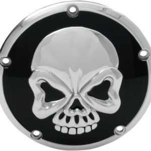 Derby Cover - Chrome/Black - Skull