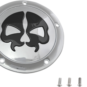Split Skull Derby Cover - Chrome - 5-Hole