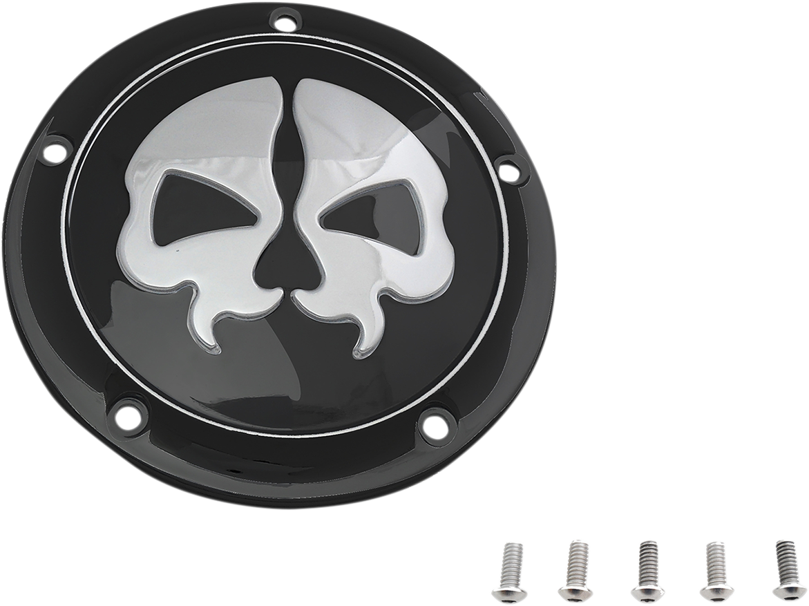 Split Skull Derby Cover - Black - 5-Hole - Image 2
