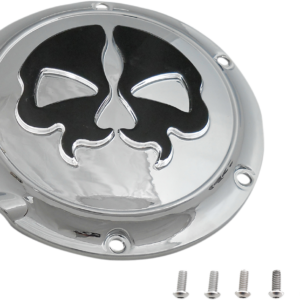 Split Skull Derby Cover - Chrome