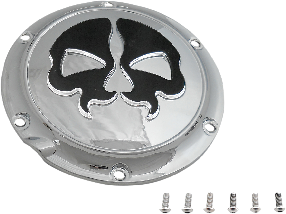 Split Skull Derby Cover - Chrome