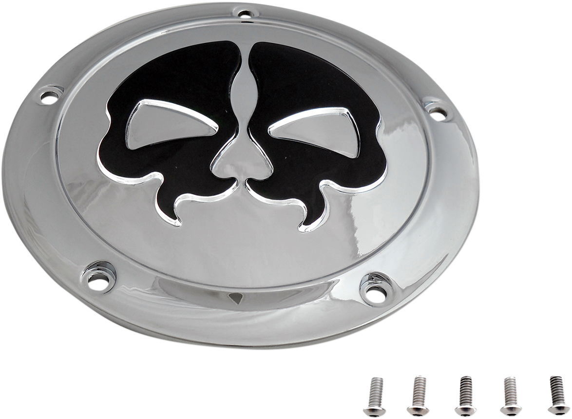 Split Skull Derby Cover - Chrome - Touring