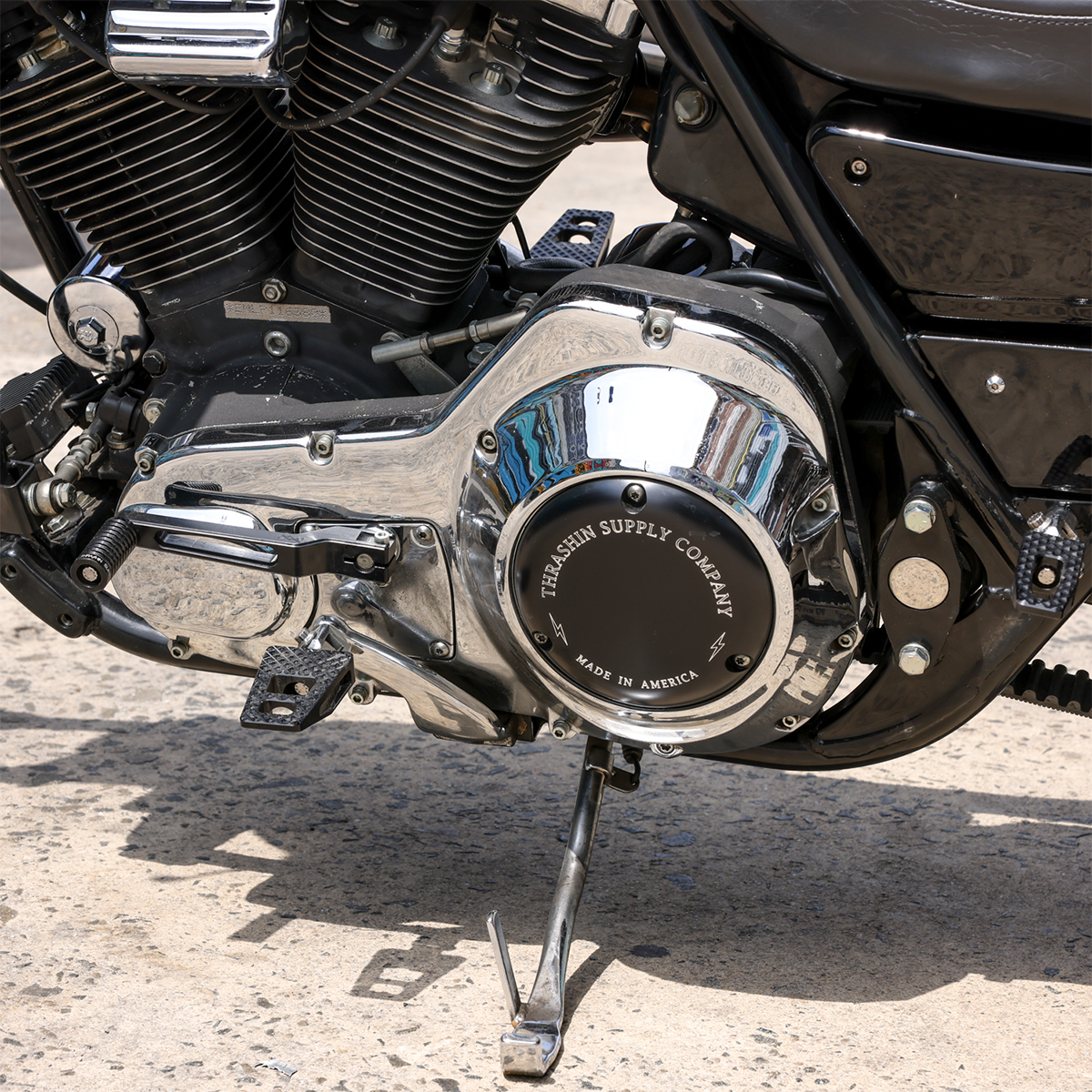 Billet Derby Cover - Black - M8 Softail - Image 3