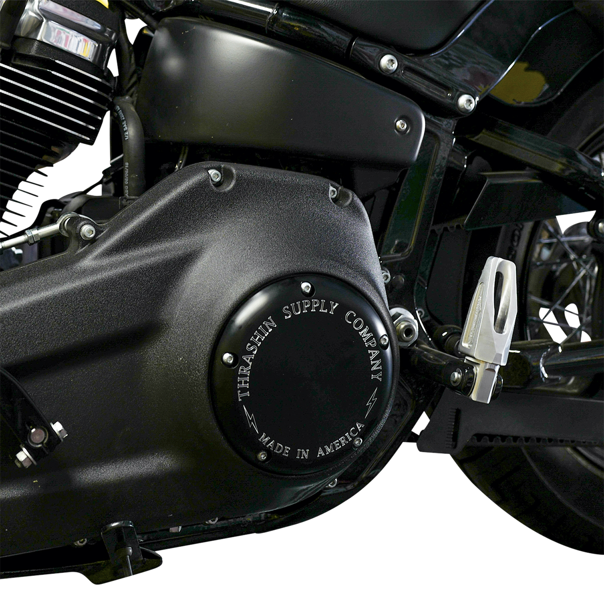 Billet Derby Cover - Black - M8 Softail