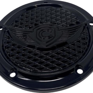 Derby Cover - Diamondback - 5-Hole - Black - Softail