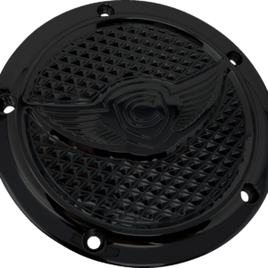 Derby Cover - Diamondback - 5-Hole - Black - Touring/Trike