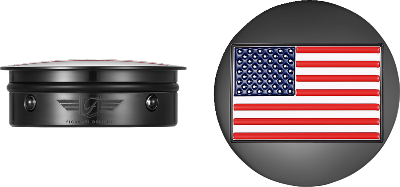 Swing Arm Covers - American Flag - Custom - Reversed - Black - Image 2
