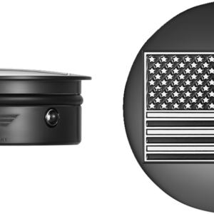 Swing Arm Covers - Black Contrast Cut American Flag - Custom - Reversed - Black