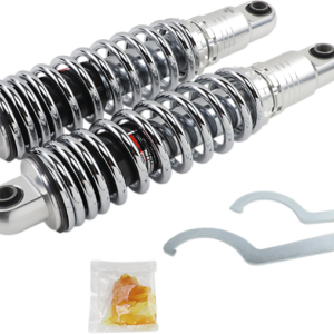 Premium Ride-Height Adjustable Shocks - Chrome - Heavy Duty - 13"
