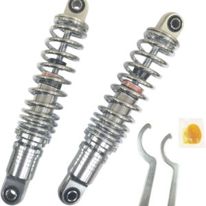 Premium Ride-Height Adjustable Shocks - Chrome - Heavy Duty - 13"