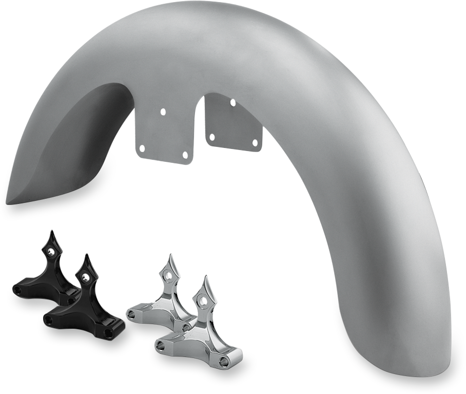 Front Fender Kit with Chrome Adapters - For 26" Wheel - 6" W - Image 2
