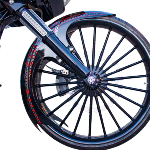 Talon Front Fender - 21" Wheel - With Black Adapters - Touring Models