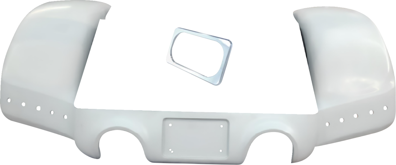 Pro Street Rear Fender - Chrome Plate Frame - Dual Outlet