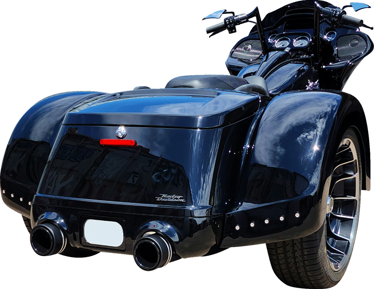 Pro Street Rear Fender - Black Plate Frame - No Outlet - Image 2
