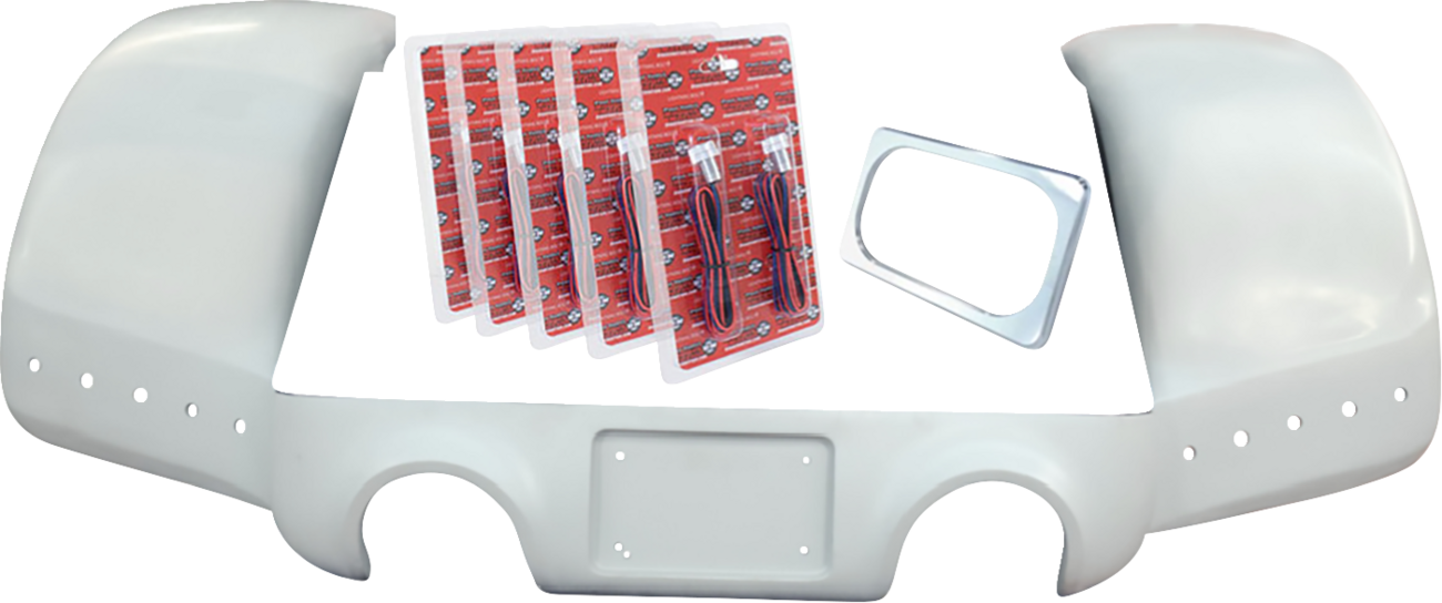 Pro Street Rear Fender - Chrome Plate Frame - Dual Outlet