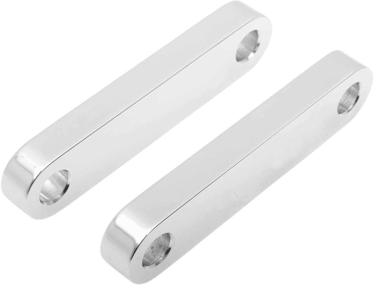 Hugger Front Fender Mounting Blocks - For 21" Wheels - Chrome