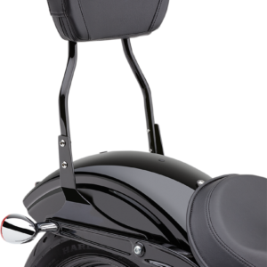 Round Sissy Bar - Short - Black - Softail