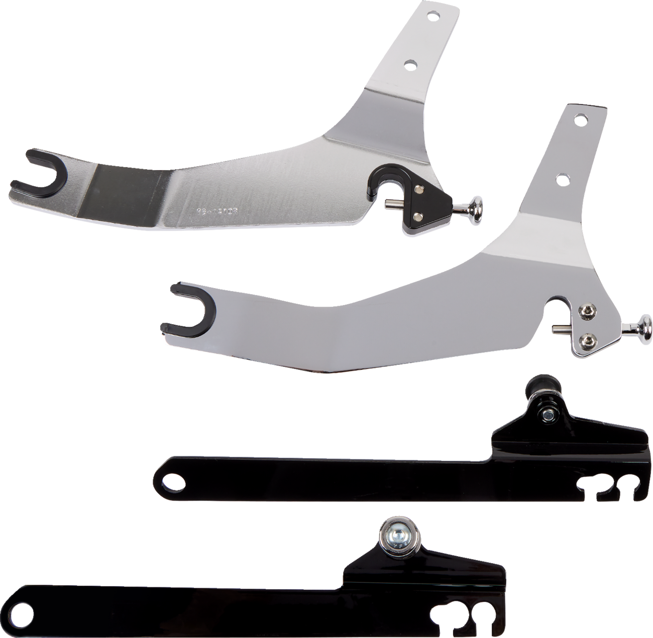 Backrest Kit - 14" - Chrome - Dyna - Image 4