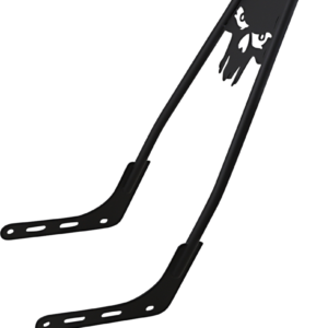 One-Piece Sissy Bar - Matte Black - Skull