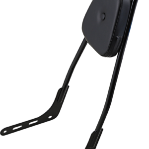 One-Piece Sissy Bar - Gloss Black - Skull - With Pad