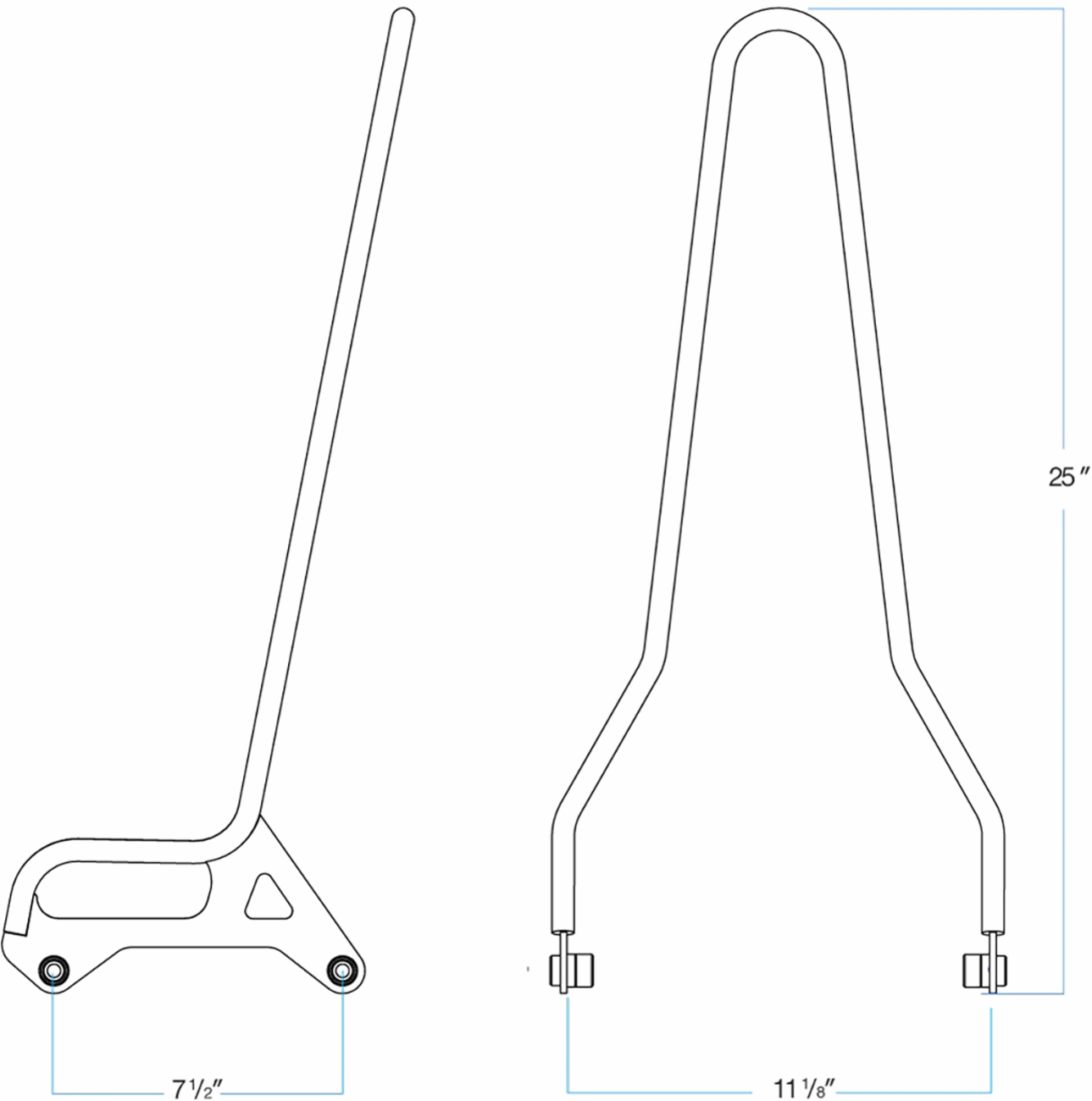 EXFIL Sissy Bar - XL - Chrome - Image 3
