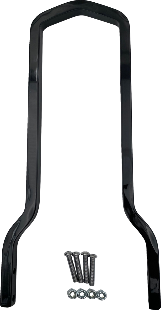 Square Sissy Bar - Tall - Black - 7.5" W