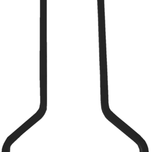 Square Sissy Bar - Tall - Black - 11" W