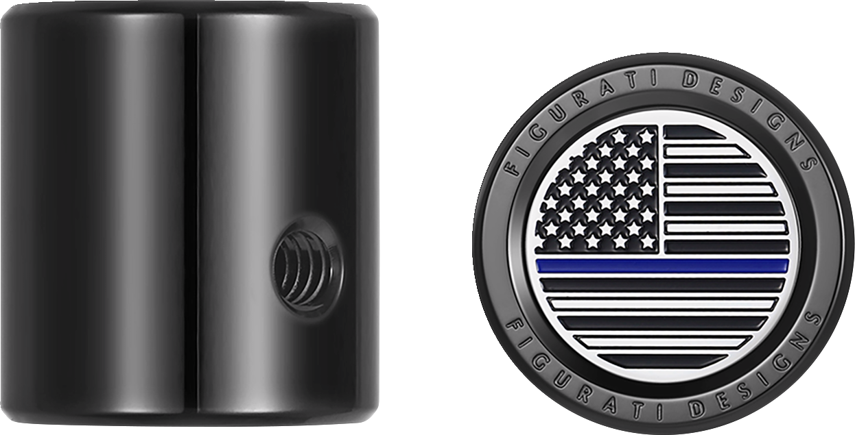Heel-Toe Shifter Cover - Blue Line American Flag - Black - Image 2