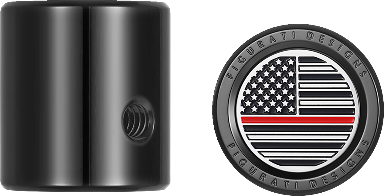 Heel-Toe Shifter Cover - Red Line American Flag - Black - Image 2