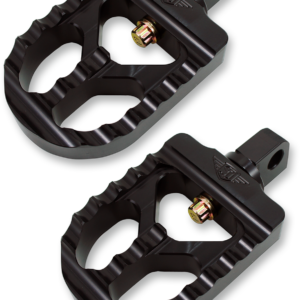 Adjustable Serrated Short Footpegs - Black