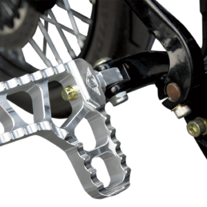 Adjustable Serrated Footpegs - With Heel - Clear