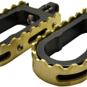BMX Footpegs - Black/Brass