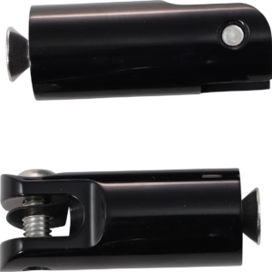 Front Footpeg Mounts - Black