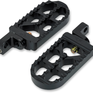 Adjustable Serrated Long Footpegs - Black - XL