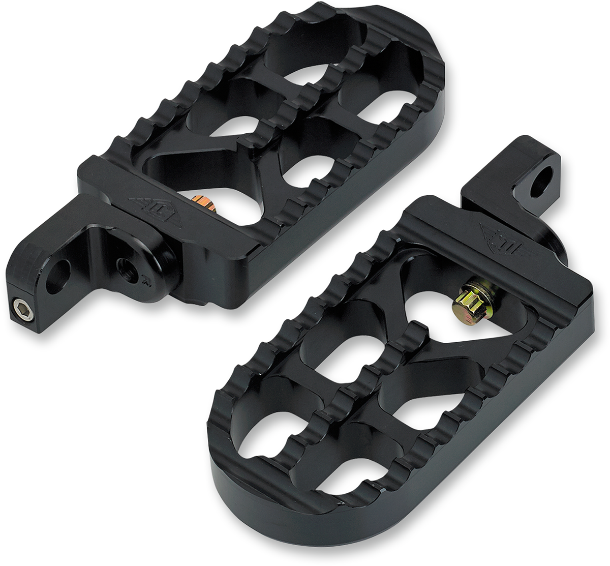 Adjustable Serrated Long Footpegs - Black - XL
